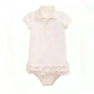 Polo Ralph Lauren - Baby Girls Ruffled Trim Cupcake Dress
